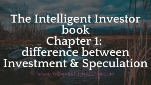 The Intelligent Investor: chapterr 1