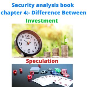 Difference between investment and speculation